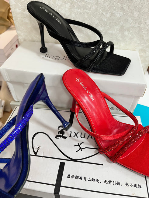 Luxury Stone Embellished Stiletto Heels